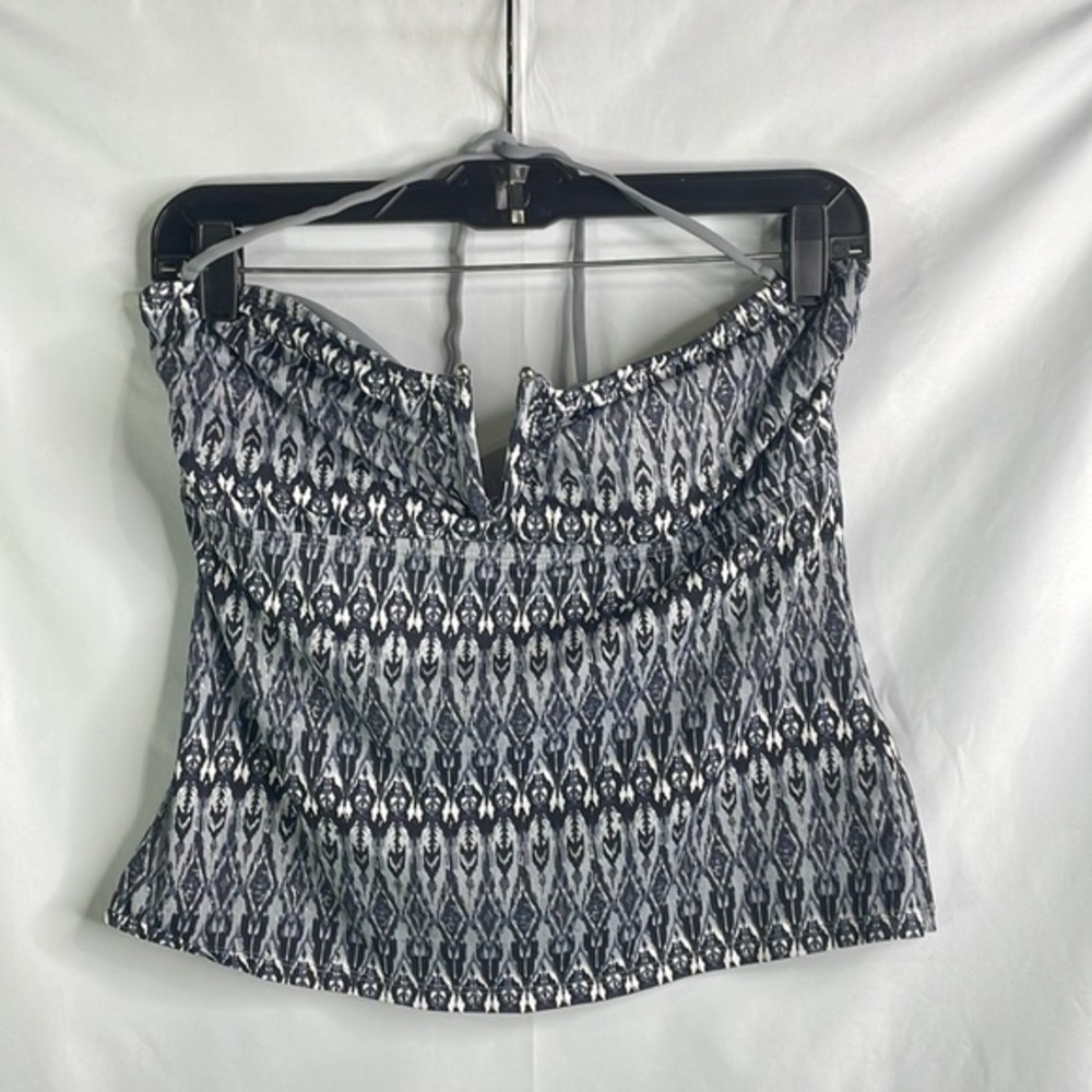 Ambrielle tankini top black gray white silver